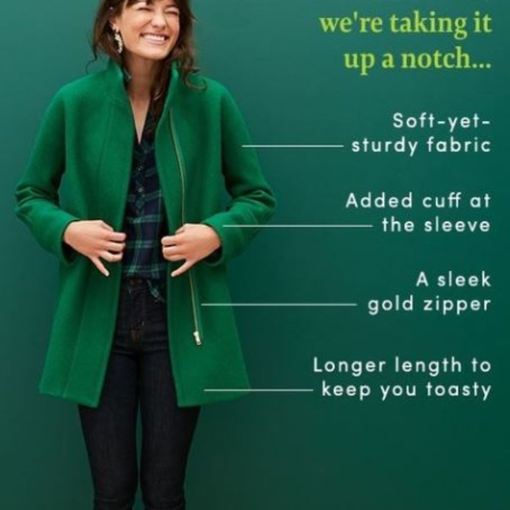J. Crew Factory New City Coat - Picture 3 of 9
